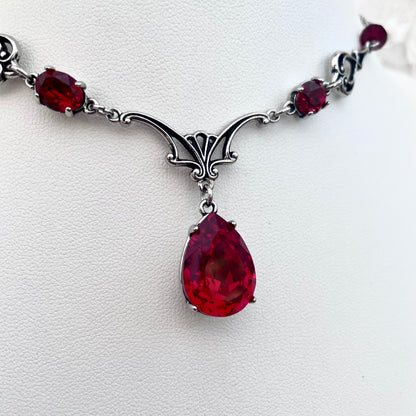 'Vesper' Necklace - Blood Red