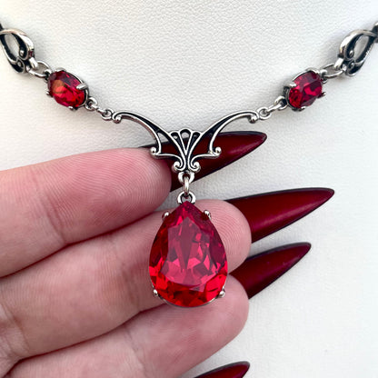 'Vesper' Necklace - Blood Red