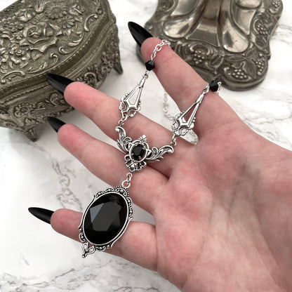 'Underworld' - Gothic Black Jewel Necklace