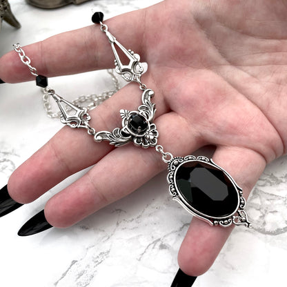 'Underworld' - Gothic Black Jewel Necklace