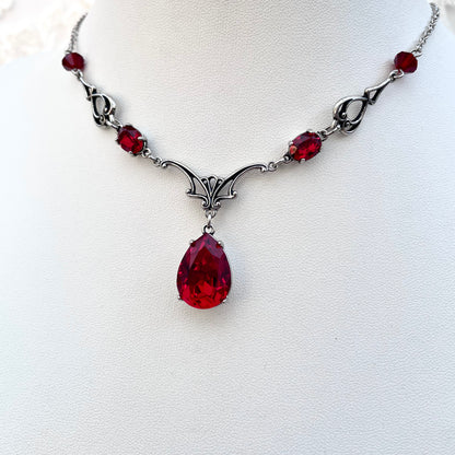 'Vesper' Necklace - Blood Red