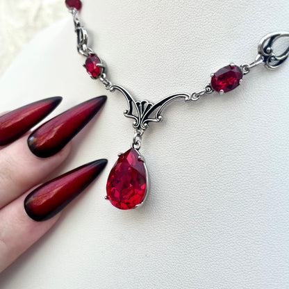 'Vesper' Necklace - Blood Red