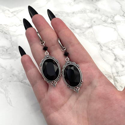 'Lenore' Earrings (Death Black)