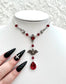 'Helena' Necklace (Blood Red)