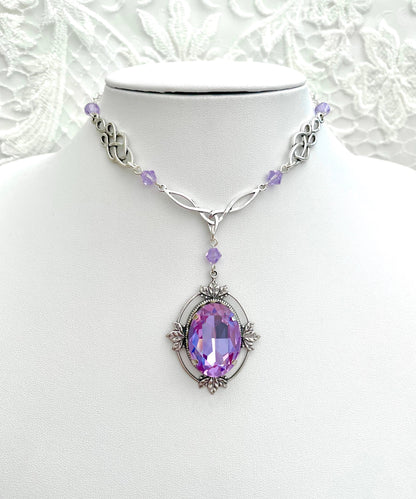 'Arinien' Necklace (Unicorn Crystal - Lilac)