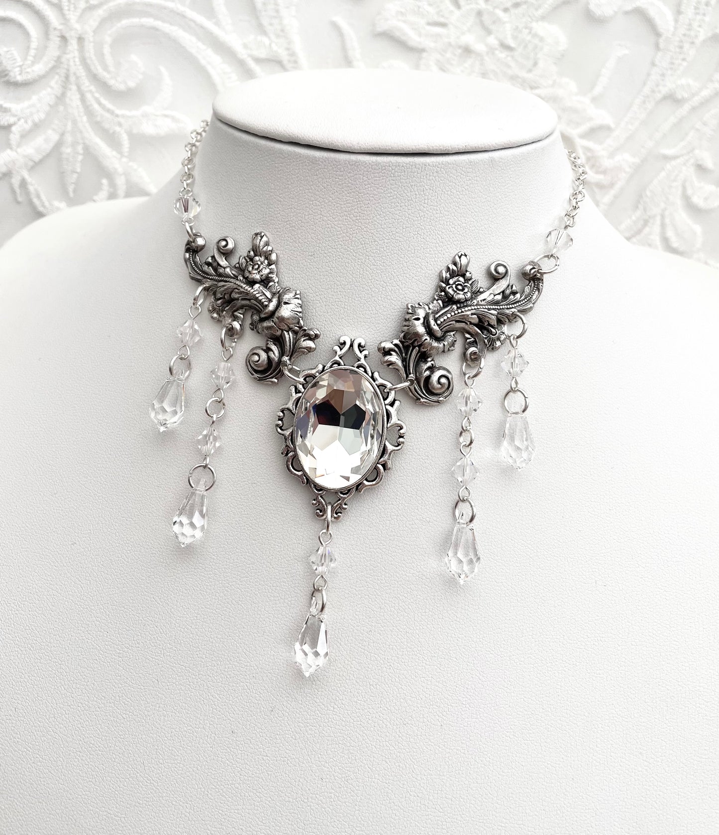 'Anastasia' Necklace (Moonlight - Clear)