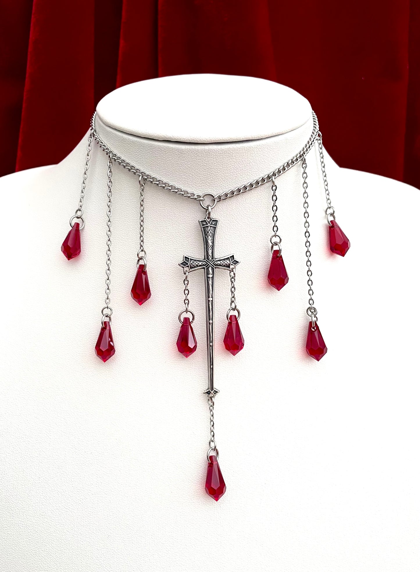 *BACK ORDER* 'Blood of your enemies' Necklace (Blood Red)