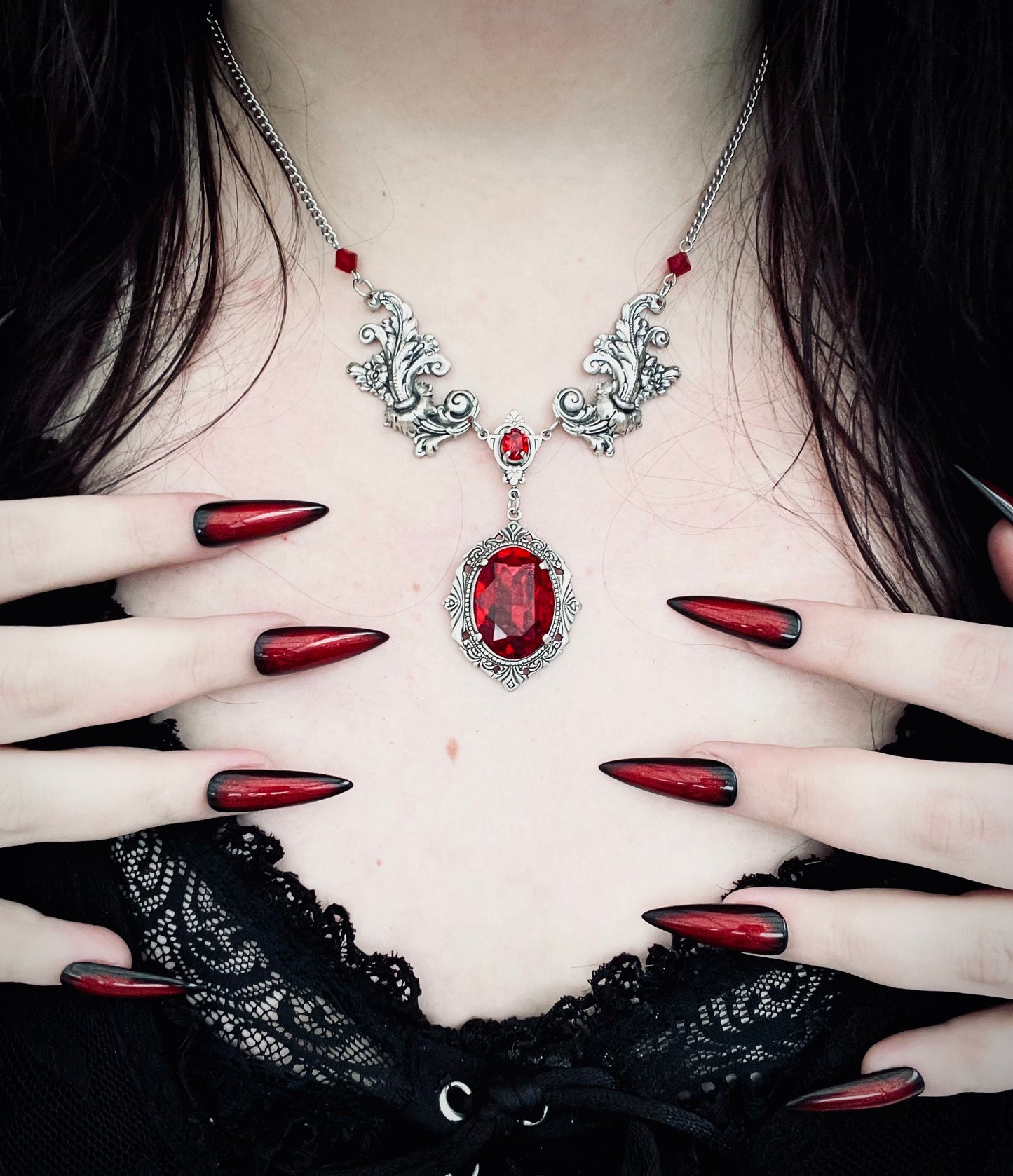 'Aurora' Necklace (Blood Red) *BACK ORDER*