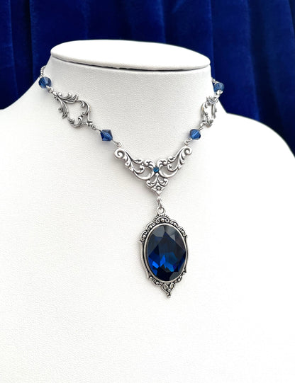 'Lenore' Necklace (Oceans of Time Blue)