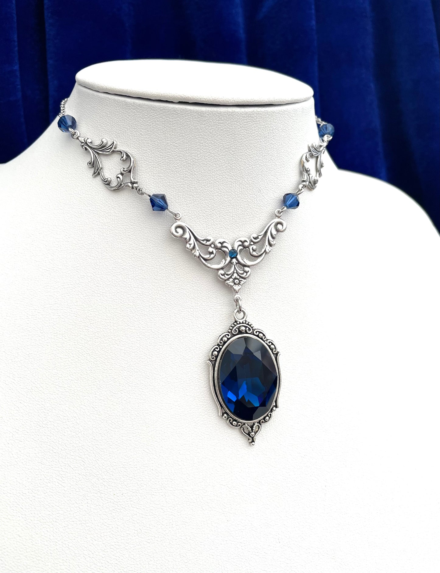 *PRE-ORDER* 'Lenore' Necklace (Oceans of Time Blue)