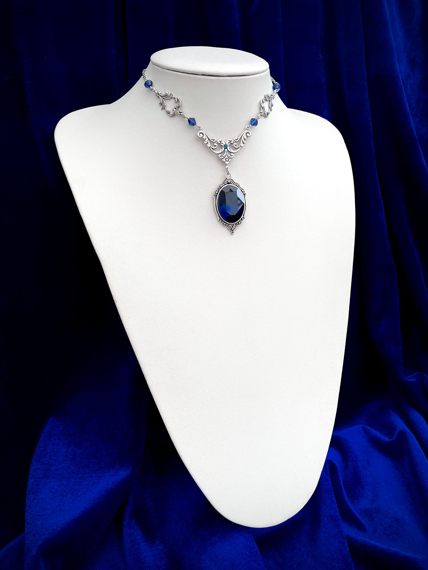 'Lenore' Necklace (Oceans of Time Blue)