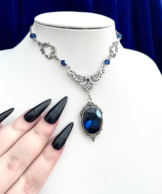 'Lenore' Necklace (Oceans of Time Blue)