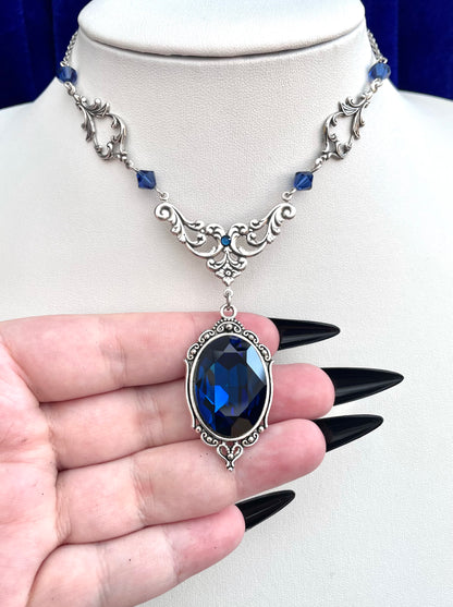 'Lenore' Necklace (Oceans of Time Blue)