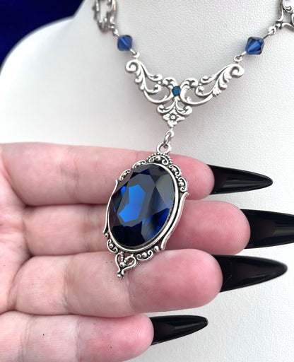 'Lenore' Necklace (Oceans of Time Blue)