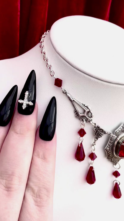 'Raven' Necklace (Blood Red)