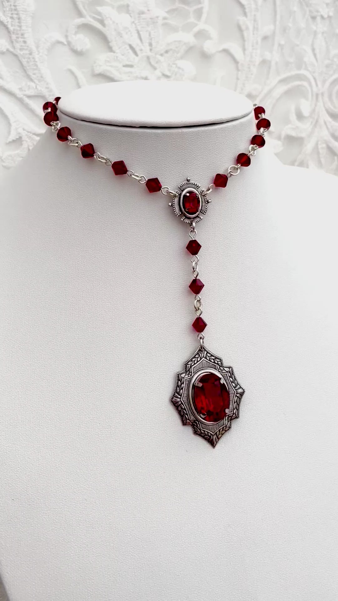 Blood shop red necklace