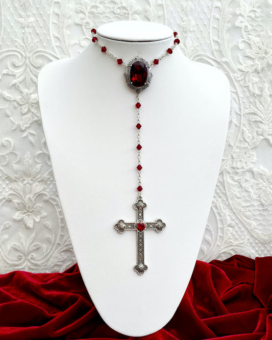 Rosary 'Lucy' Necklace (Colour Options)