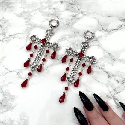 'Sacred' Earrings (Blood Red)