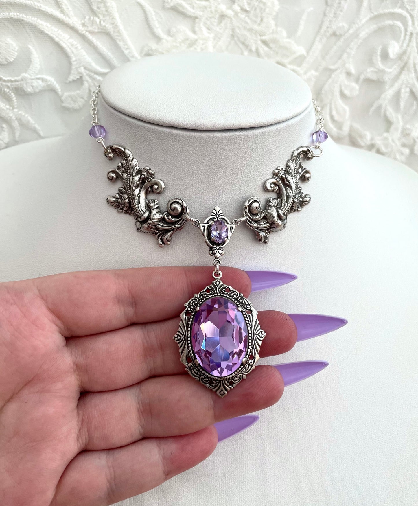 *BACK ORDER* 'Aurora' Necklace (Lavender)