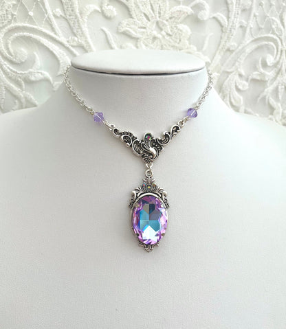 'Dark Queen' Necklace (Lavender AB)