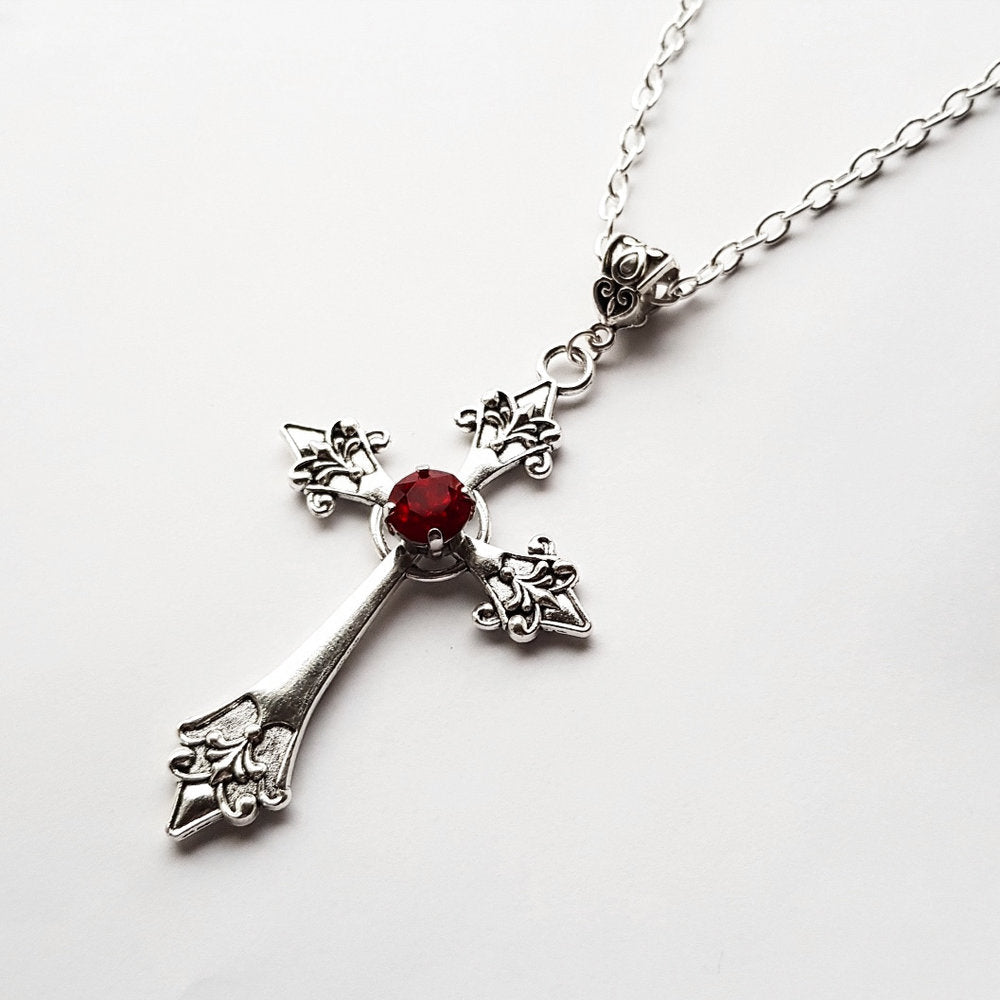 'Dracul' Pendant Necklace (Blood Red)